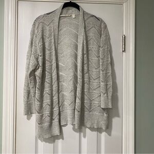 Light Gray Textured Cardigan